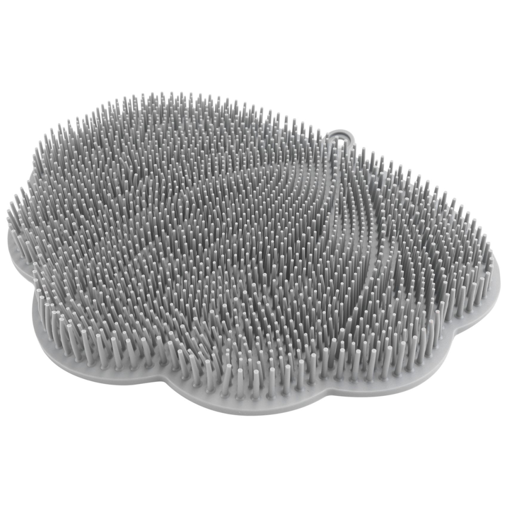 Saudism Wall-Mounted Hands-Free Back&Foot Scrubber With Suction Cups -Grey