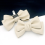 Shoe Clips Leather Bow Jewelry Creamy-White 7