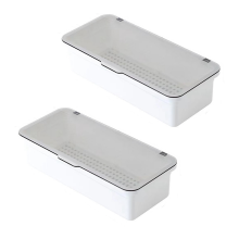 Flatware Tray, Utensil Storage with Lid Plastic Cutlery D