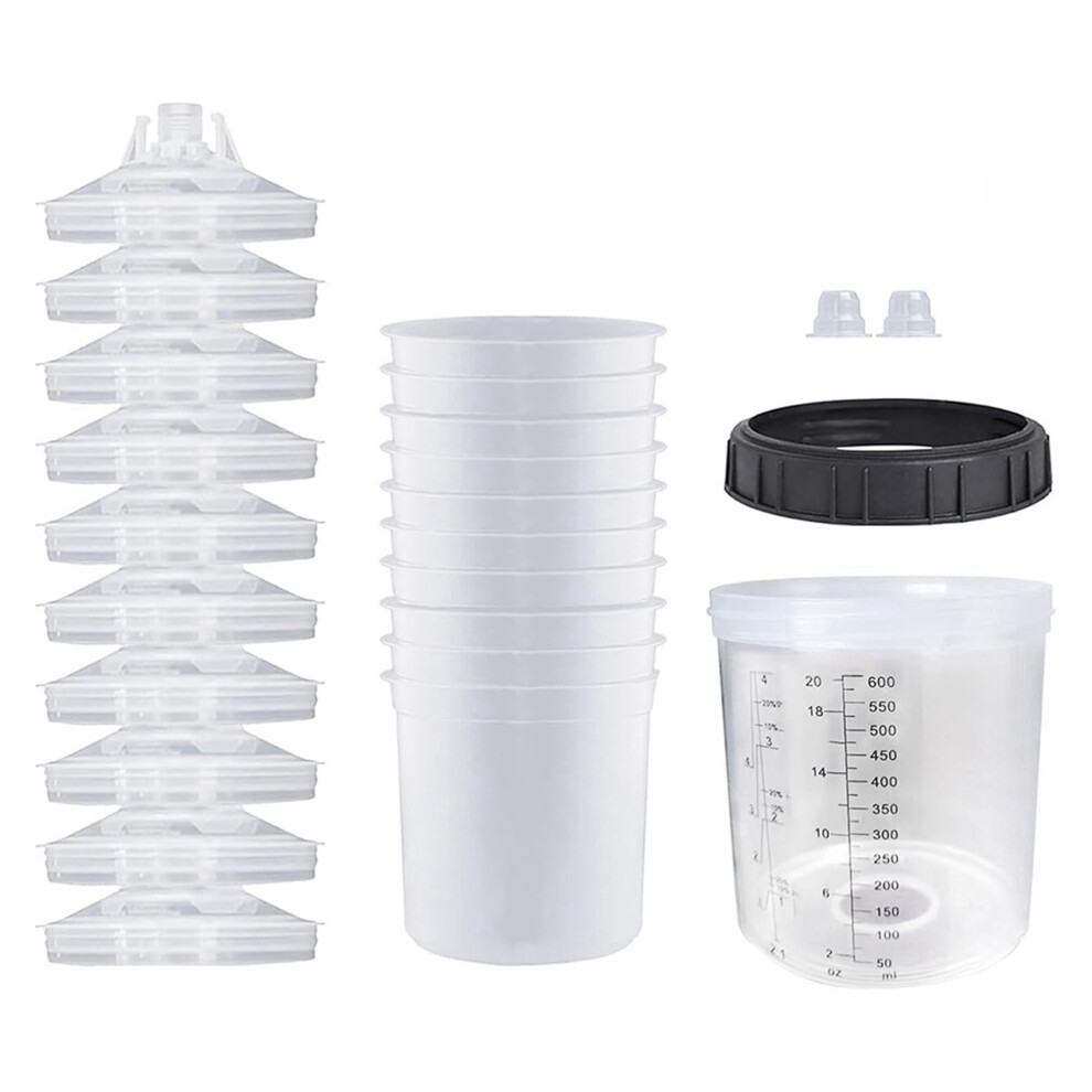 Disposable Paint Guncup Liner And Cap System 20 Oz 4852657718649