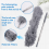 Gutter Cleaning Brush Roofing Tool with Telescopic pole 8.2Ft, grey 6