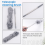 Gutter Cleaning Brush Roofing Tool with Telescopic pole 8.2Ft, grey 8