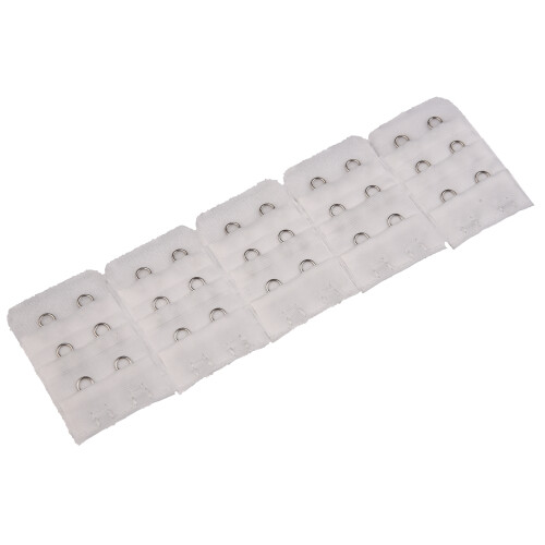 Removable 5 Pcs White Bra Extenders 2x3 Hooks Strap New 1