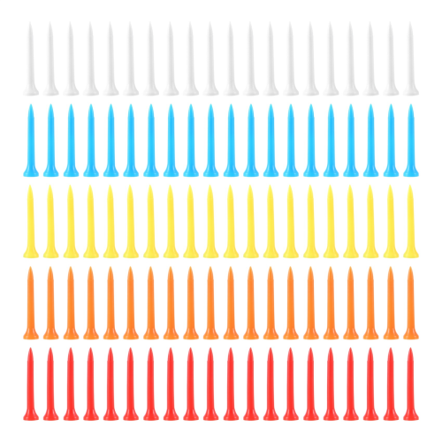 100 Pcs Golf Tees 54 mm Plastic Mixed Color 1