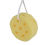 Yellow Round Bath Body Shower Soft Sponge w Hanging Loop 4