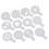 12 Pcs Cappuccino Coffee White Stencils Flowers Pad Duster 1