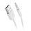 3.5mm Plug Audio AUX to USB 2.0 Adapter Charging Cable 1M White 3