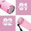 Outdoor Mini Pink Rubber Coated 9-LED Flashlight Torch 8