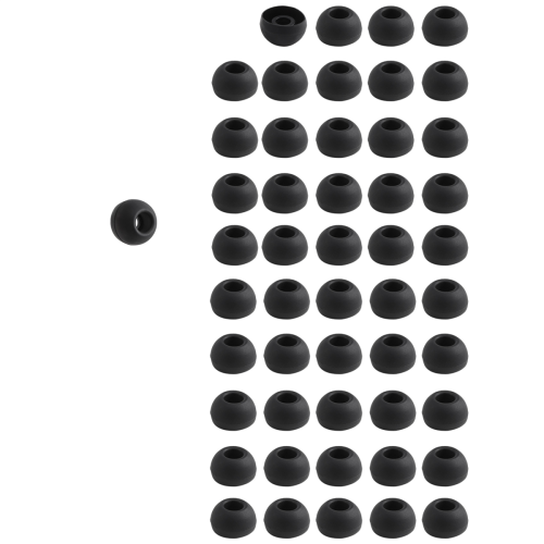 50 Pcs Black Earbuds Earpiece In Ear Buds 2