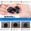 50 Pcs Black Earbuds Earpiece In Ear Buds 8