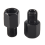 2 PCS motorcycle MIRROR ADAPTORS CONVERTS CLOCKWISE 8MM TO 10MM BLACK 9