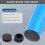 Black Plastic 35mm Dia Blanking End Caps Round Tube Insert 5 Pcs 6