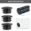 Black Plastic 35mm Dia Blanking End Caps Round Tube Insert 5 Pcs 7
