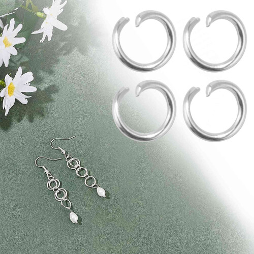500-Piece Open Jump Rings for Jewelry Making, 4mm, Silver 2