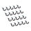 50 Pcs 1.1" Cup Mug Hooks Shouldered Metal Screw-in Black 5