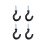 50 Pcs 1.1" Cup Mug Hooks Shouldered Metal Screw-in Black 7