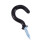 50 Pcs 1.1" Cup Mug Hooks Shouldered Metal Screw-in Black 8