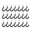 50 Pcs 1.1" Cup Mug Hooks Shouldered Metal Screw-in Black 3