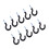50 Pcs 1.1" Cup Mug Hooks Shouldered Metal Screw-in Black 6