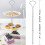 1 set 2 3 Tier Cake Plate Stand, Fan, Silver, Sets 6