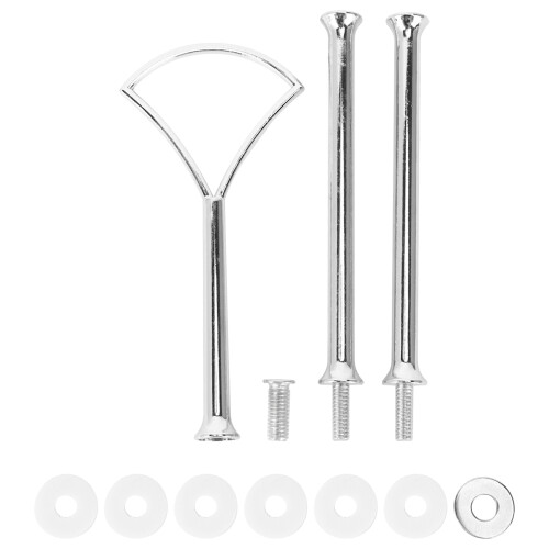 1 set 2 3 Tier Cake Plate Stand, Fan, Silver, Sets 1