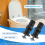 Toilet TOP FIX Seat Hinge Hole Well Nut Screw Rubber Back Pair 6