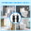 Toilet TOP FIX Seat Hinge Hole Well Nut Screw Rubber Back Pair 10