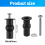 Toilet TOP FIX Seat Hinge Hole Well Nut Screw Rubber Back Pair 2