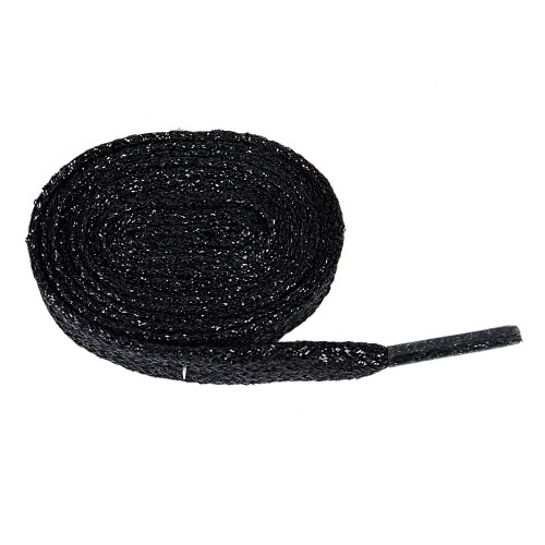 shiny flat 1 pair laces in shoe lace black