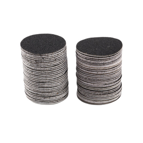 60pcs Replacement Sandpaper Discs (Regular Coarse 100 Grit)