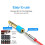 6.5mm 6.35mm Stereo Headphone AUX Cable Audio Adapter Plug (Blue) 6