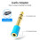 6.5mm 6.35mm Stereo Headphone AUX Cable Audio Adapter Plug (Blue) 5