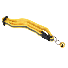 Adjustable Reflective Pet Collar Safety Release with Bell (Yellow)