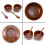 4 Pieces Wooden Handmade Bowl and Spoon Kitchen Tableware 9