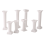 8Pcs/Set White Small+Large Plastic Cake Pillars 10