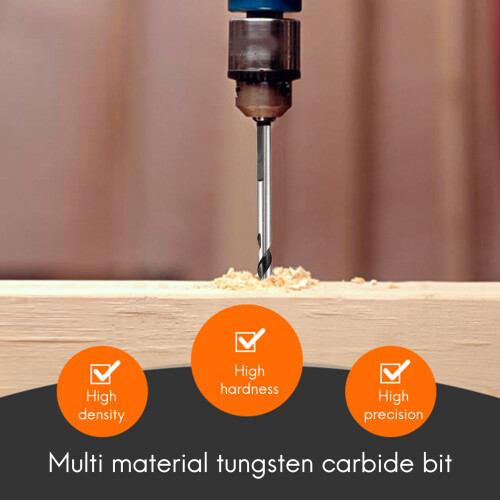 5 Pieces Tungsten Carbide Drill Bit Set(3mm 4mm 5mm 6mm 8mm) 2