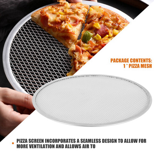 Round Pizza Oven Baking Tray Grate Nonstick Mesh Net(14 Inch) 2