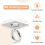 2Pcs Swivel Pad Hook Wall Mounted Stainless Steel(With Screws) 10