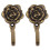 2Pcs Metal Rose Flower Curtain Tie Back Tieback Holders Wall Decor 1
