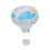 12inch Hot Air Balloon Paper Decor, White Rainbow 1