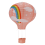 12inch Hot Air Balloon Paper Decor, Pink Rainbow 1