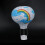 12inch Hot Air Balloon Paper Decor, White Rainbow 3