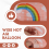 12inch Hot Air Balloon Paper Decor, Pink Rainbow 8