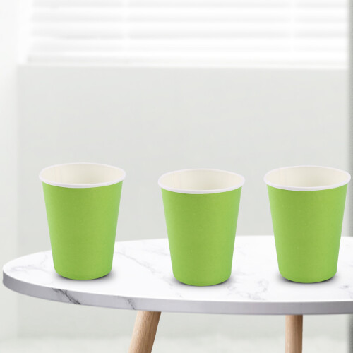 20x Paper Cups Solid Colours Birthday Catering green 2
