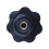 M8 x 50mm Diameter Thread Clamping Star Knob Black 2pcs 7