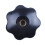 M8 x 50mm Diameter Thread Clamping Star Knob Black 2pcs 6