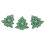 25pcs Christmas tree Shape Decor Embellishment Wooden Buttons 7