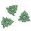 25pcs Christmas tree Shape Decor Embellishment Wooden Buttons 6