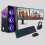 Computek Gaming PC Dual Bundle : Intel Core i7 - 16GB RAM -1TB+128GB SSD - GT730 2GB - Win 11 - 2x22 Bundle - Black 6 FAN 1