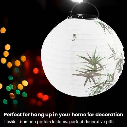 30cm Paper Lantern Oriental Style Light Decoration Chinese , Bamboo 2